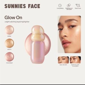 NIB Sunnies Face Glow On [Light Catching Liquid Highlighter] in SATURN